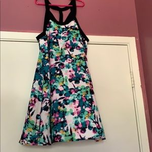 multicolored mini dress